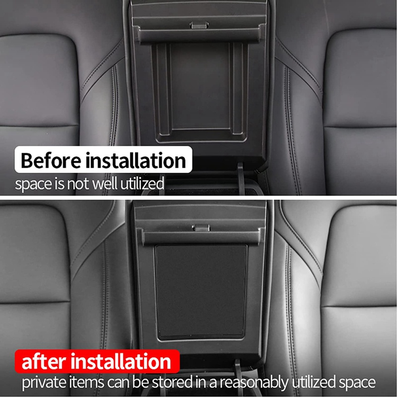 Khay Đựng Đồ Dùng Gắn Tay Vịn / Ngăn Kéo Xe Hơi Tesla Model 3 / Y Tiện Dụng