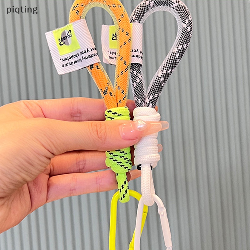 Piqt Dây Đeo Điện Thoại Dạng Lưới Màu Huỳnh Quang Cho Túi Xách / Móc Khóa