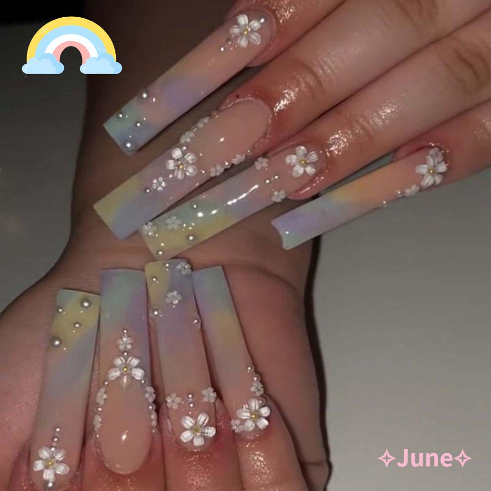 Móng Tay Giả Che Phủ Toàn Diện Đầu Vuông Có Thể Tháo Rời Cho Nữ