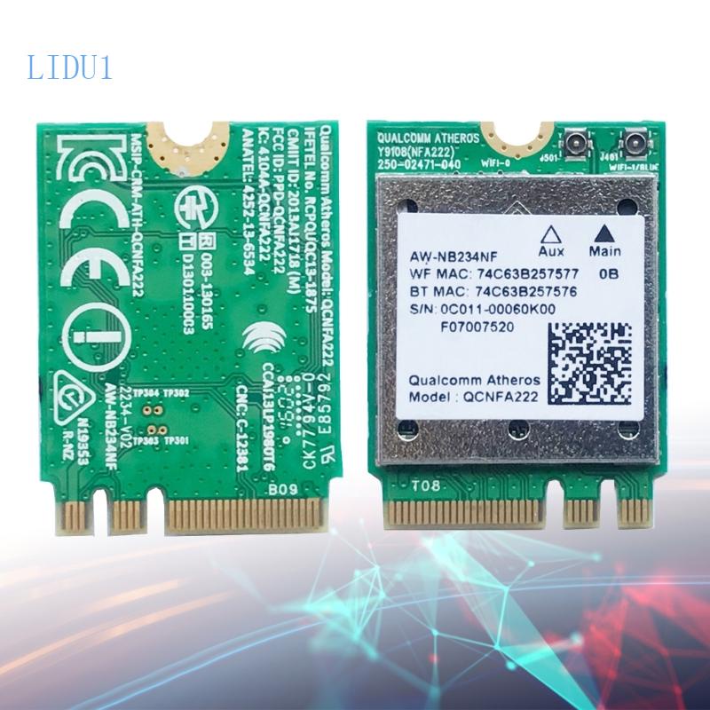 Card Không Dây LIDU1 Ultra-Fast QCNFA222 M 2-NGFF 300Mpbs BT4 0 Wlan