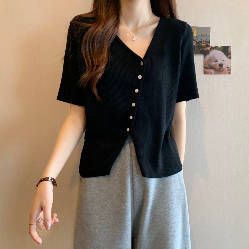 COZOK Áo Thun Tay Ngắn Màu Trơn Form Ôm Hợp Thời Trang