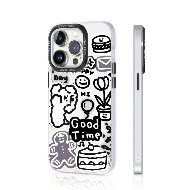 Ốp Điện Thoại Màu Laser Họa Tiết Chú Chó Trắng Dễ Thương Cho Iphone promax Xr12678Plus WMZ2 1314