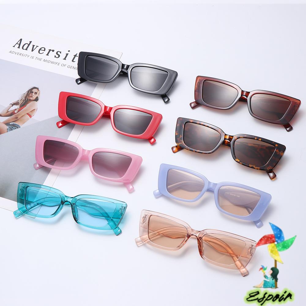 ESPO Kính Mát Hình Chữ Nhật Nhiều Màu Sắc Kẹo Ngọt Thời Trang