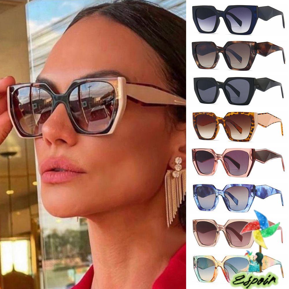 ESPO Kính Mát Gọng Vuông Oversized Phong Cách Vintage Cho Nam Và Nữ