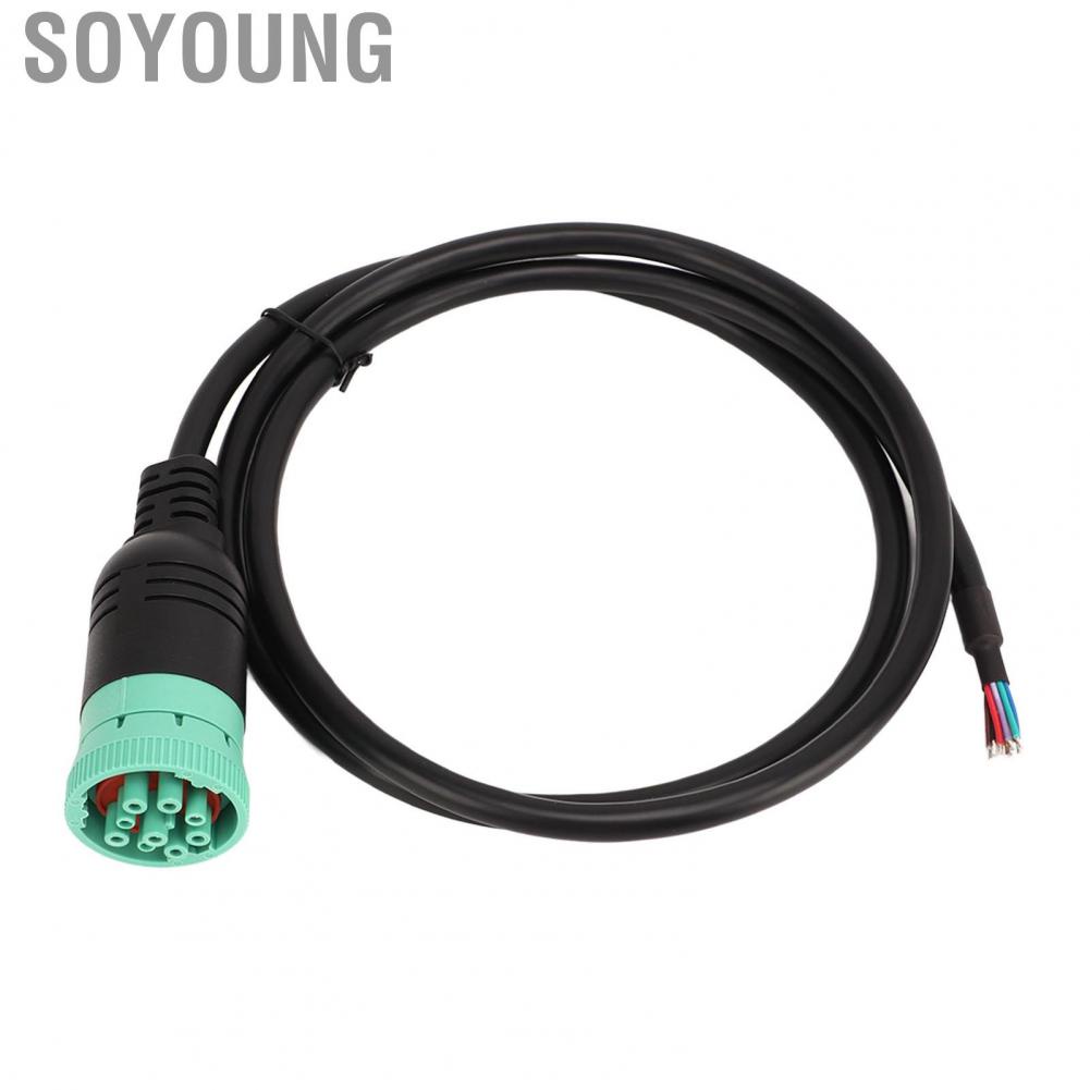 Soyoung J1939 9pin Female To Open Cable Diagnostic Adapter High Stability for Vehicle