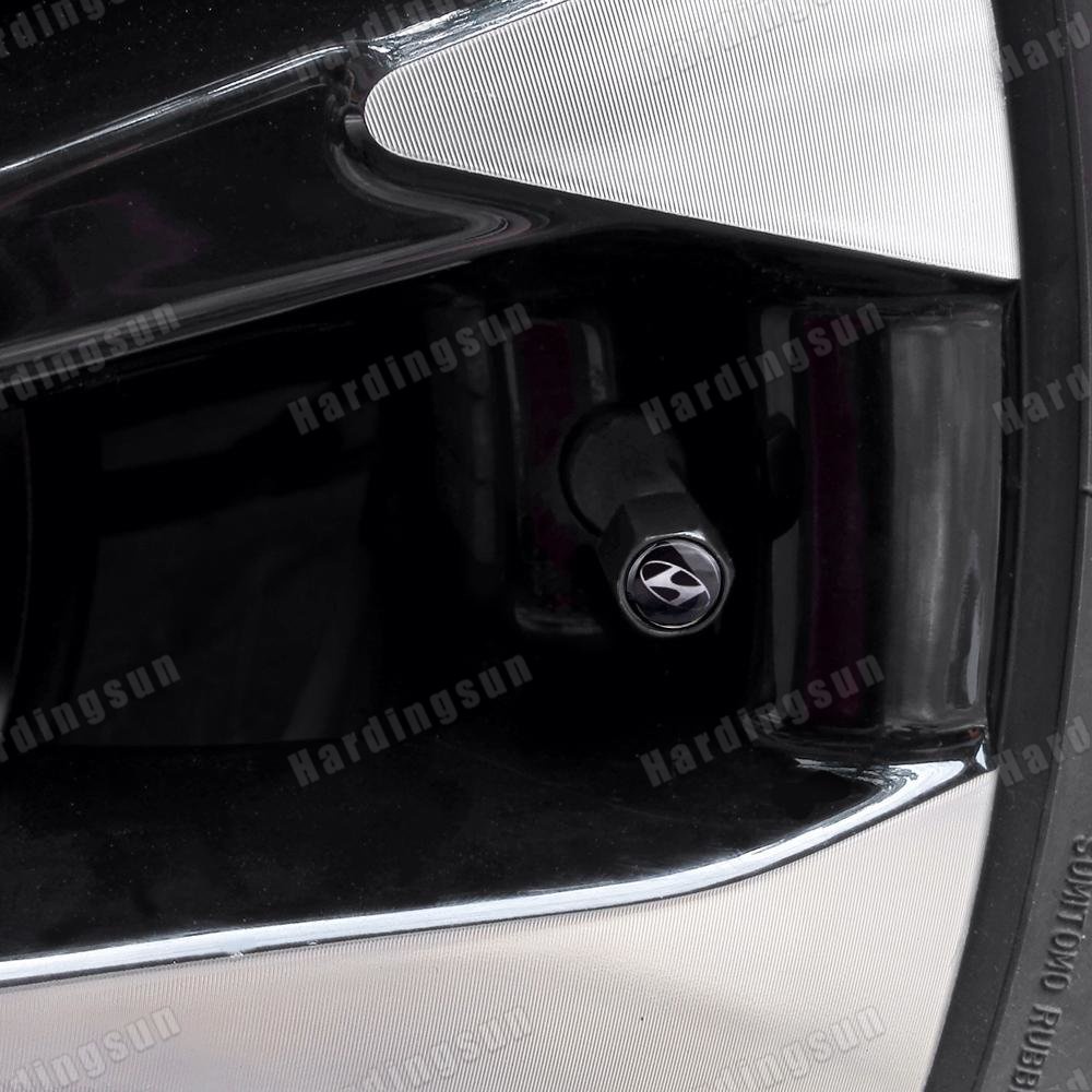 Bộ 4 Nắp Van Bánh Xe Hơi Hyundai Matrix Elantra Getz I10 Atos Tucson Accent Eon IX20 Solaris Kèm Cờ Lê Chống Bụi Chống Trộm