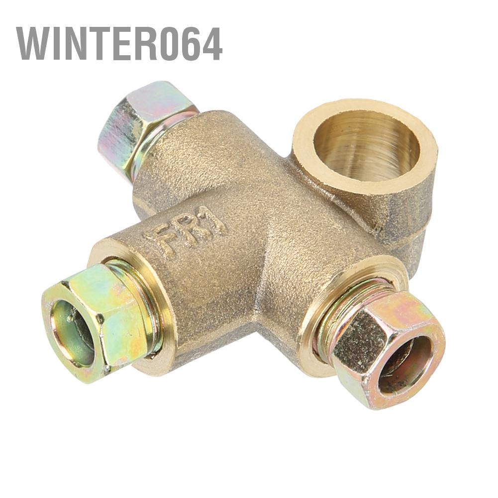 Winter064 Tee phanh 3 chiều hình chữ T với đai ốc nam Short Union M10 3/16in Ống 10 mm