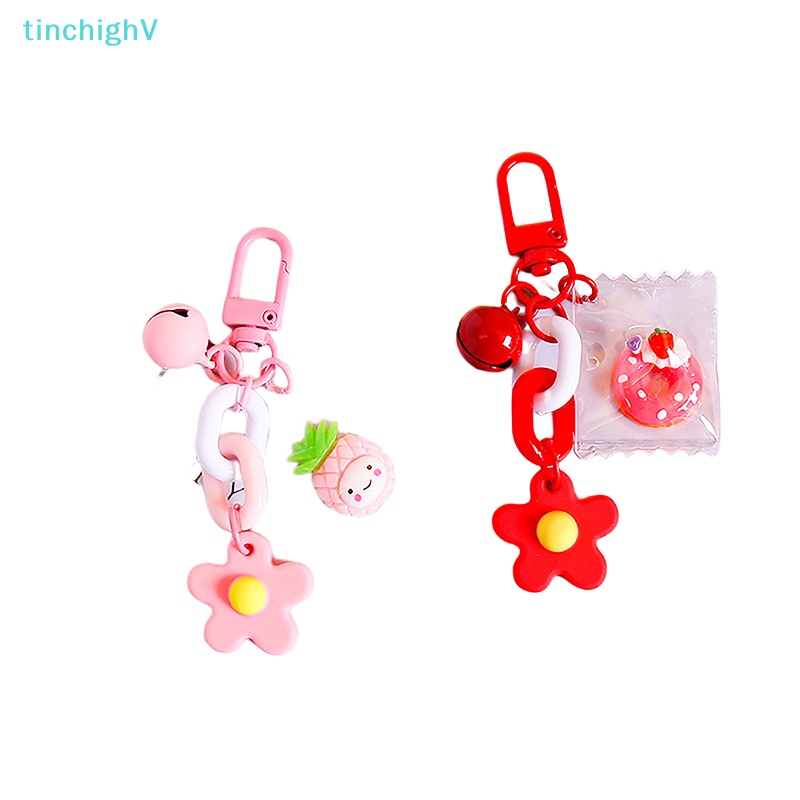 [TinchighV] Móc Điện Thoại Dạng Chuỗi Hạt Resin Hình Hoa Dễ Thương Hữu Ích Phong Cách Hàn Quốc Cho Nữ [Mới]