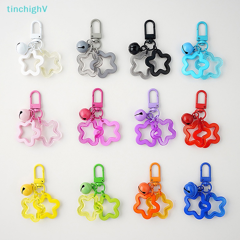 [TinchighV] Móc Khóa Acrylic Hình Chuông Ngôi Sao Năm Cánh Phụ Kiện Tai Nghe Quyến Rũ Sáng Tạo Làm Quà Tình Bạn Cho Bạn Nữ [