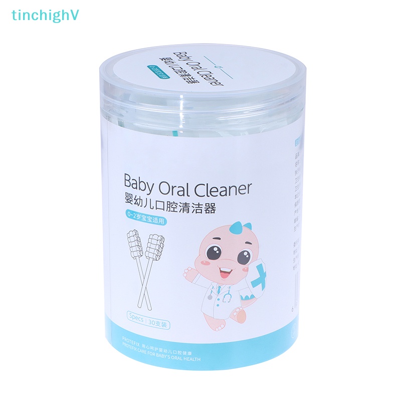 Hộp 30 Que Gạc Giấy Dùng Một Lần Làm Sạch Lưỡi Cho Trẻ Sơ Sinh