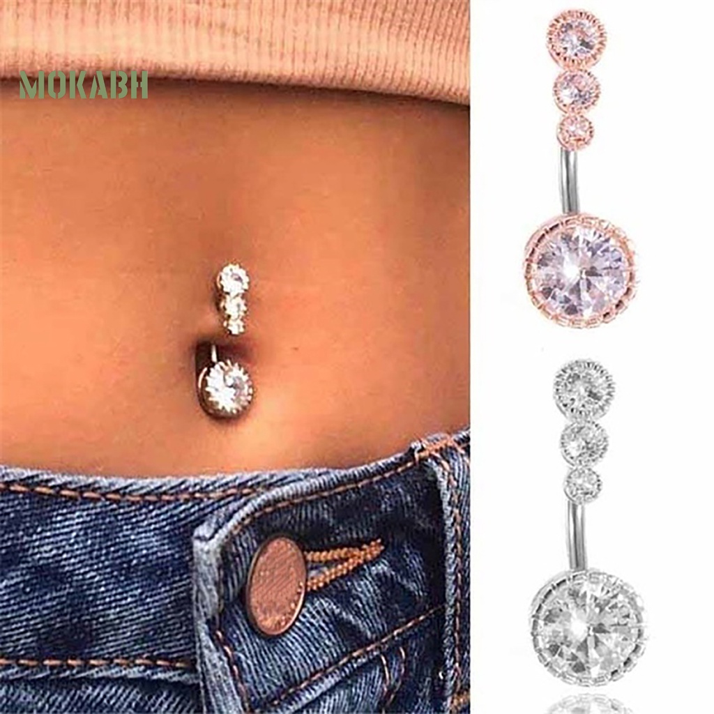 Khuyên Rốn Đính Đá Zircon Thời Trang Cho Nữ
