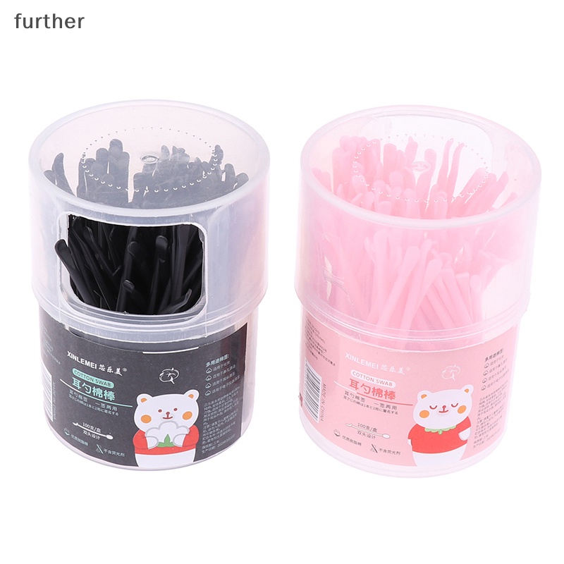 Hộp 100 Tăm Bông Cotton Hai Đầu Dùng Một Lần Chăm Sóc Sức Khỏe Cho Nữ