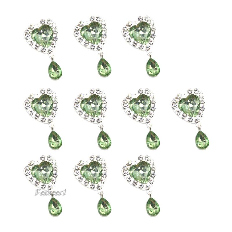 Bộ 10 Nút Áo Hợp Kim Đính Đá Xinh Xắn