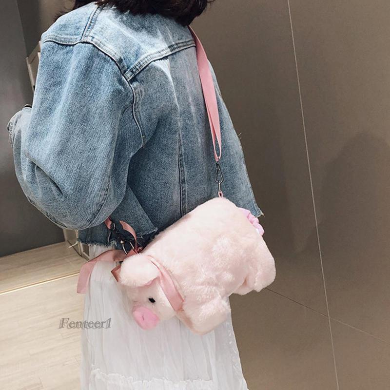 Túi Đeo Chéo Vai Hình Chú Heo Dễ Thương Thời Trang Xuân Hè Cho Nữ