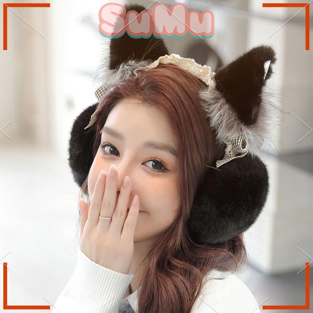 SUMU Chụp Tai Giữ Ấm Mùa Đông Kiểu Dáng Dễ Thương