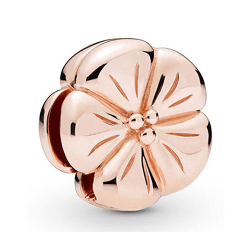 Hạt Charm Màu Vàng Hồng Đính Đá Thời Trang Dành Cho Nữ