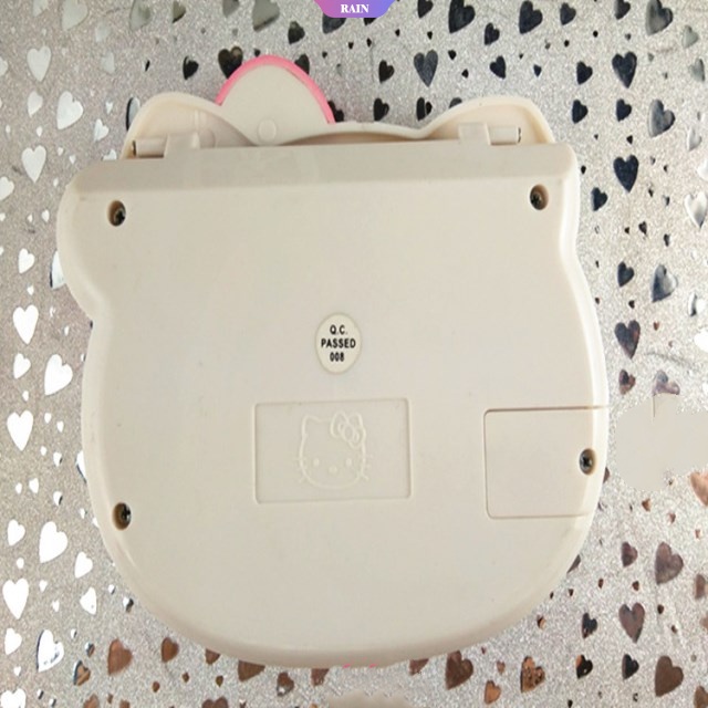 Máy Tính Xách Tay Mini Hello Kitty Dễ Thương Có Gương Soi Có Thể Gập Lại Cho Bé Gái Học Văn Phòng Trường Học [RAIN]