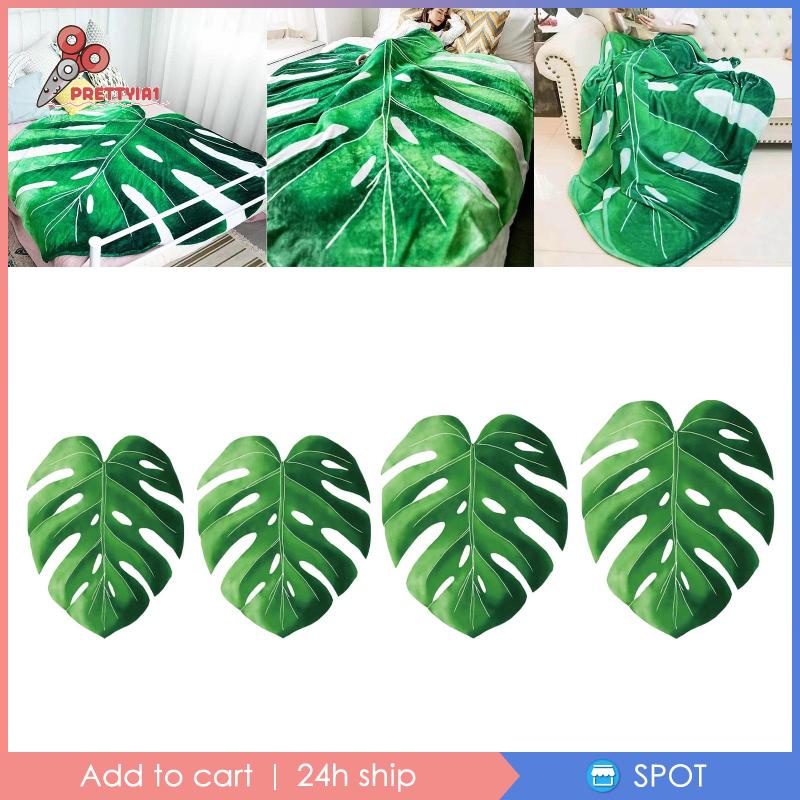 Chăn Vải Flannel Họa Tiết Lá Cây Thoải Mái Dùng Trang Trí Giường Ngủ Trong Nhà