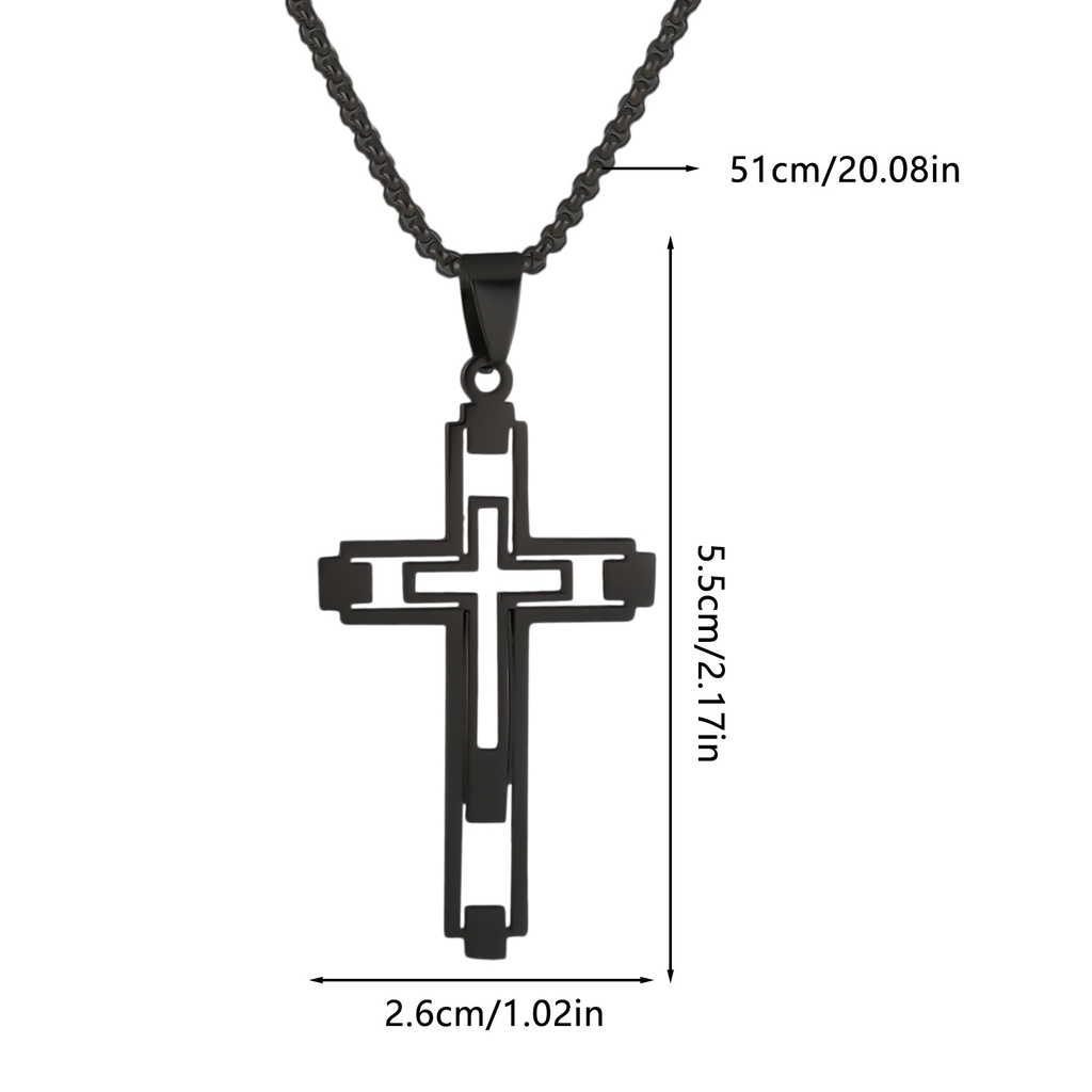 Ygt Vòng Cổ Choker Bằng Thép Không Gỉ Hình Thánh Giá Màu Vàng / Bạc Thời Trang Cho Nam Và Nữ