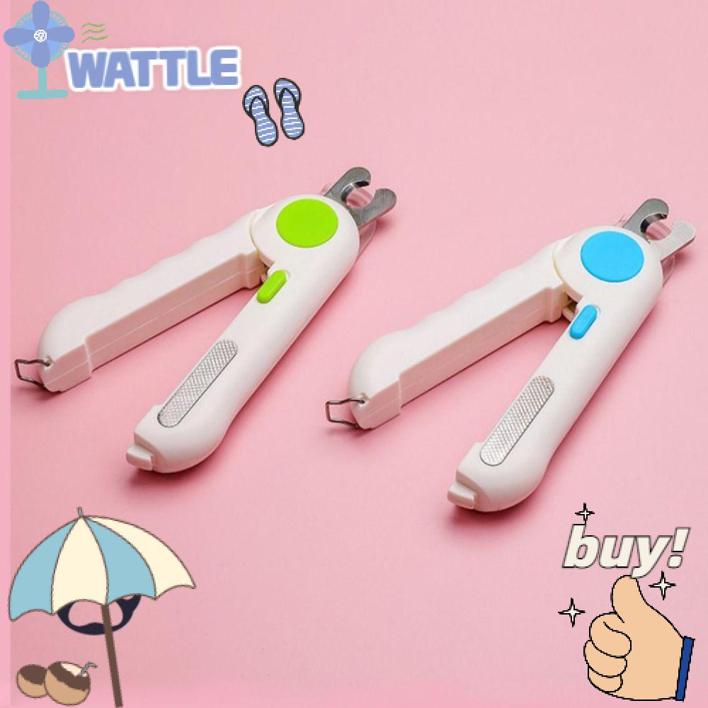 WTTLE Kềm Cắt Móng Tay Có Đèn LED Kèm Pin ABS Chuyên Dụng Cho Thú Cưng