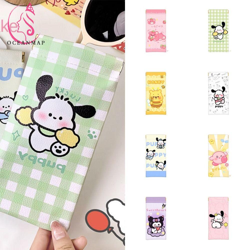 OCEANMAP Túi Đựng Mắt Kính Bằng Da PU Mềm Sức Chứa Lớn Cho Nữ