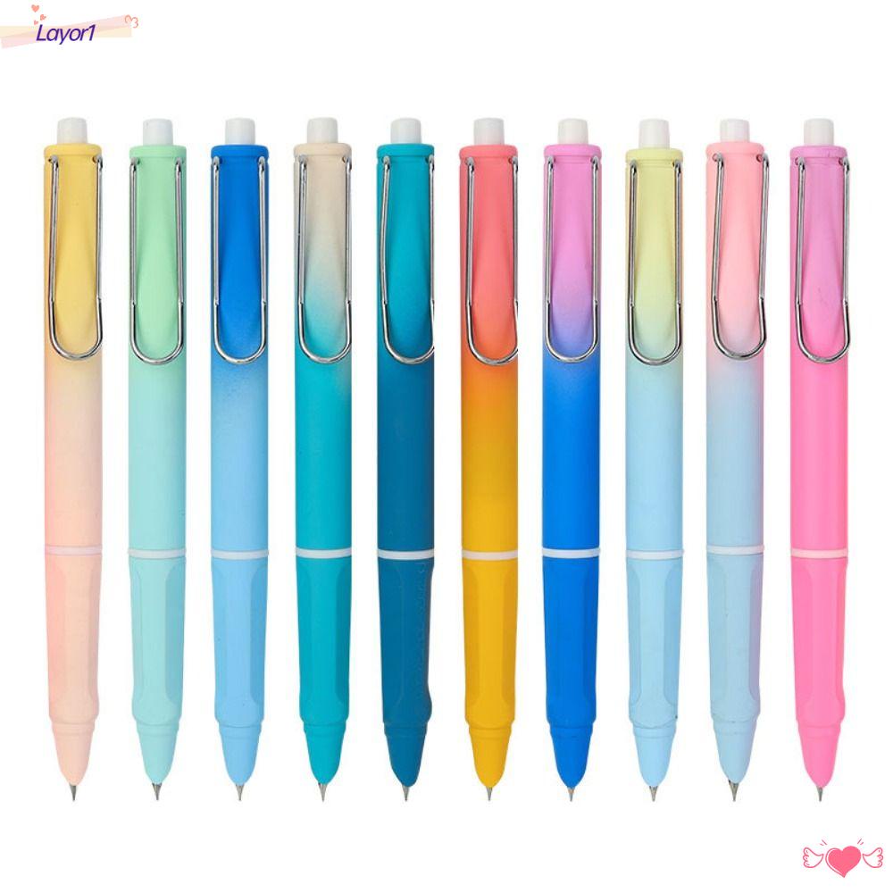 LAYOR1 Set 5 Đầu Bút Máy Dạng Nhấn Chuyển Đổi Màu Sắc Tuyến Tính