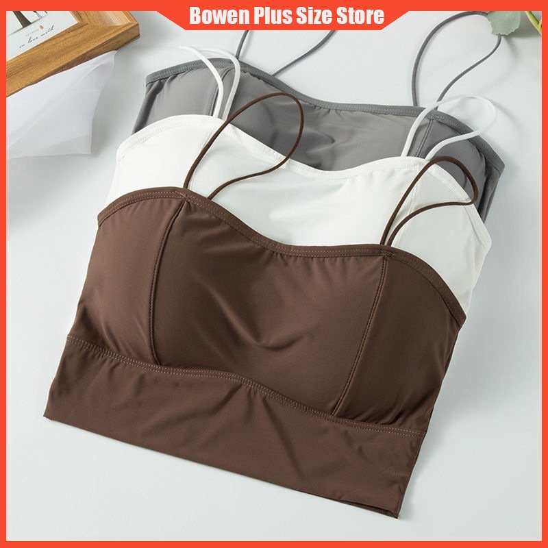 Áo Lót Lụa Mát Không Đường May Lưng Thời Trang Mùa Hè Cho Nữ 40-90kg