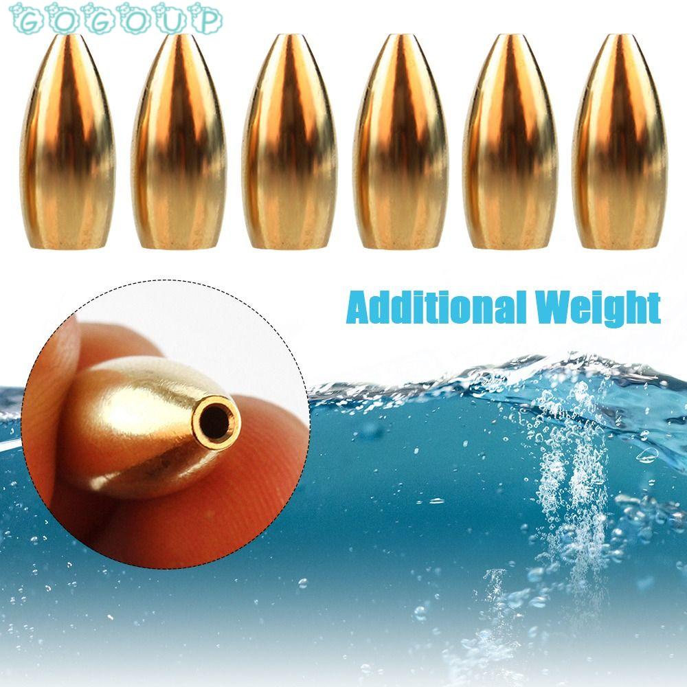 GOGOUP Set 5 Chì Câu Cá Bằng Đồng 3.5g,5g,7g,10g,12g,14g,17g,21g