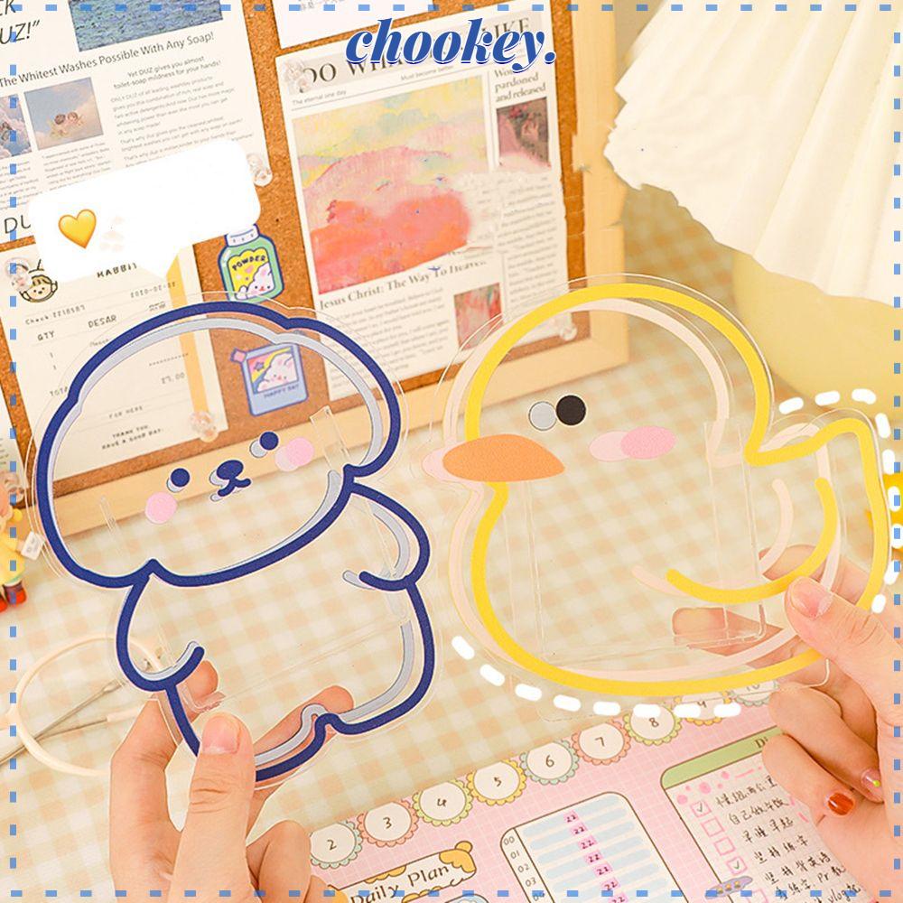 CHOOKEY Giá Đỡ Bút / Đồ Dùng Hình Gấu / Thỏ Bằng Acrylic Độc Đáo Trang Trí Bàn Làm
