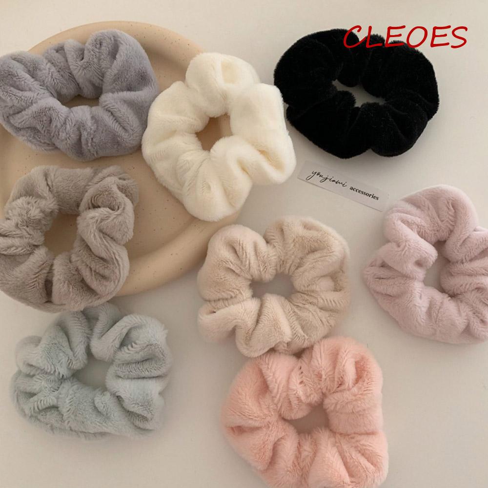 CLEOES Dây Cột Tóc Đuôi Ngựa Bằng Lông Thỏ Nhân Tạo Có Giá Đỡ Cho Nữ