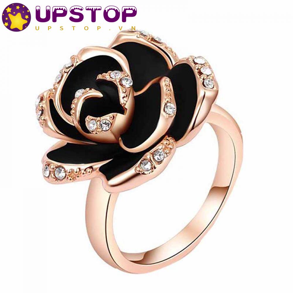 UPSTOPVN Nhẫn Hình Hoa Hồng Thời Trang Cho Nữ