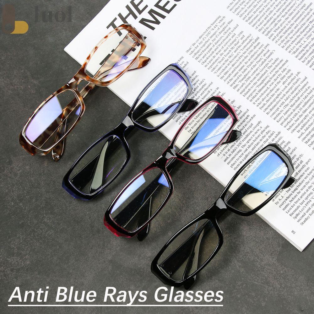 LUOL Kính Mát Gọng Nhựa PC Chống Tia Sáng Xanh Họa Tiết Da Báo Thời Trang