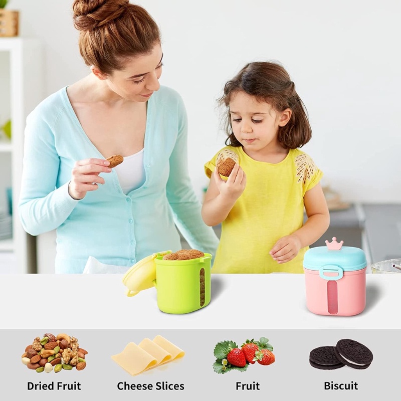 Bình Đựng Sữa Bột Công Thức Muỗng Đo Lường Trong Suốt Tiện Dụng Cho Bé
