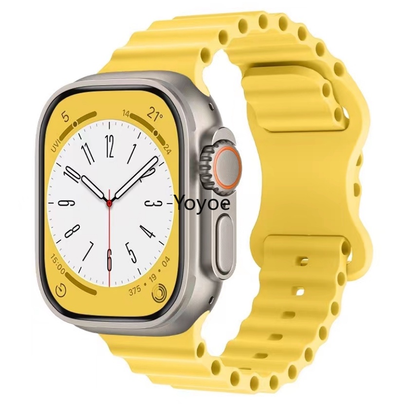 Dây Đeo Bằng Silicone 49mm / 45mm / 44mm / 42mm 41mm / 40mm / 38mm Cho iWatch Ultra Series 8 7 6 5 4 SE 3