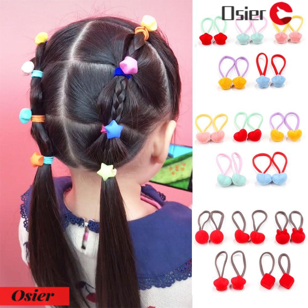 OSIER1 Dây Buộc Tóc Đuôi Ngựa Màu Sắc Kẹo Ngọt Thời Trang Dành Cho Nữ