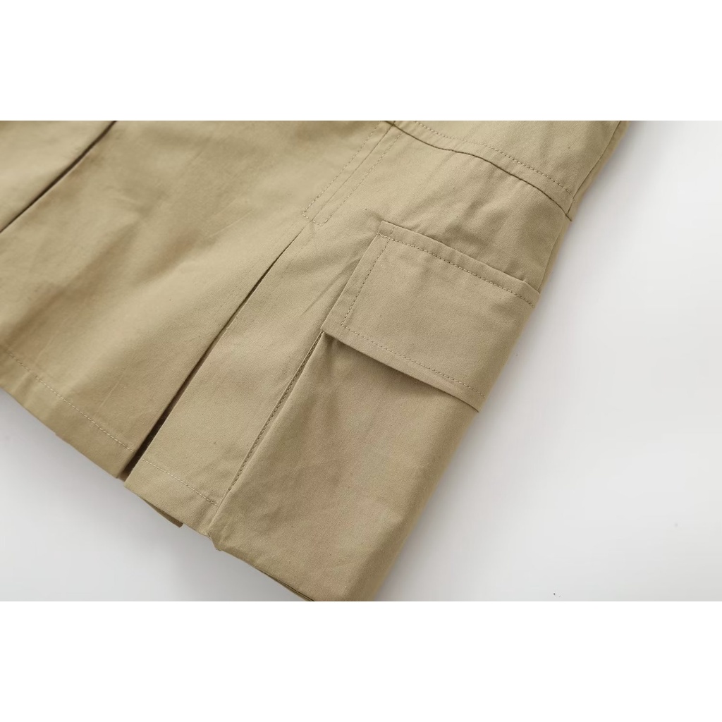 Uibey Chân Váy Lửng Có Túi Màu Trơn Thời Trang 127