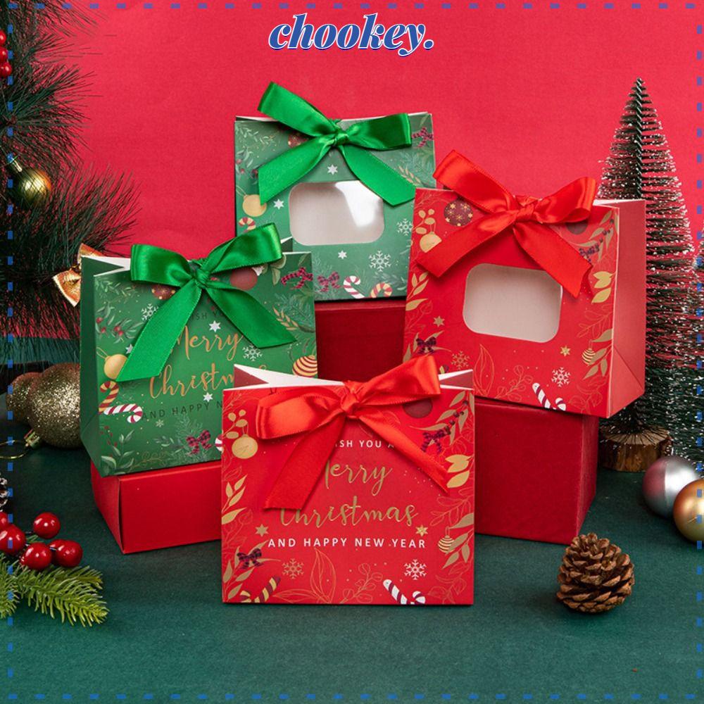 CHOOKEY Túi Giấy Đựng Bánh Quy Trang Trí Tiệc Giáng Sinh Năm Mới