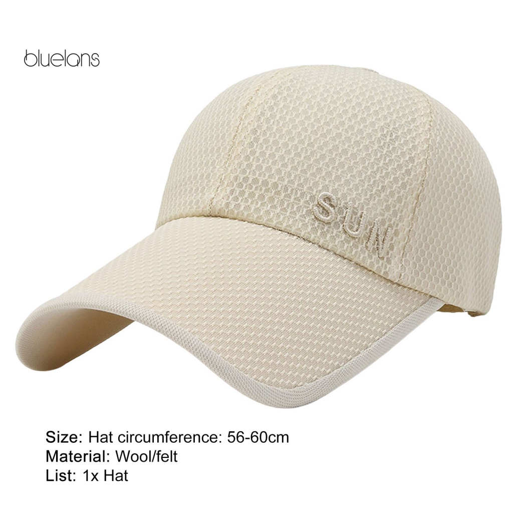 Mũ Lưỡi Trai Bluelans Thoáng Khí Màu Sắc Đơn Giản Cho Nữ