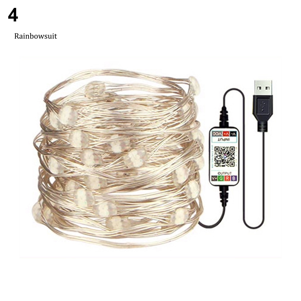 [RB] Dây Đèn LED RGB ABS Bluetooth Độ Sáng Cao Cho Giáng Sinh