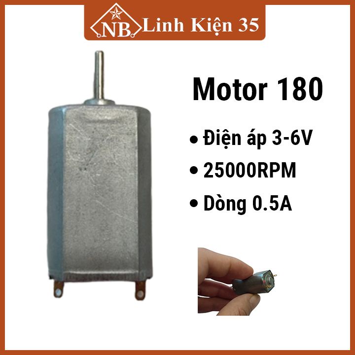 Combo động cơ chế quạt tích điện từ motor 180 3.7V kèm phụ kiện lắp