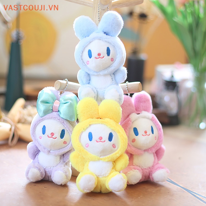 1 Móc Khóa Thỏ Nhồi Bông VASTJI Dễ Thương