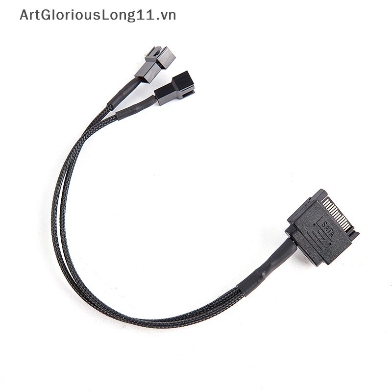 Cáp Chuyển Đổi Cổng SATA 15Pin Sang 2 * 3pin / 4pin Chuyên Dụng Cho Quạt Tản Nhiệt