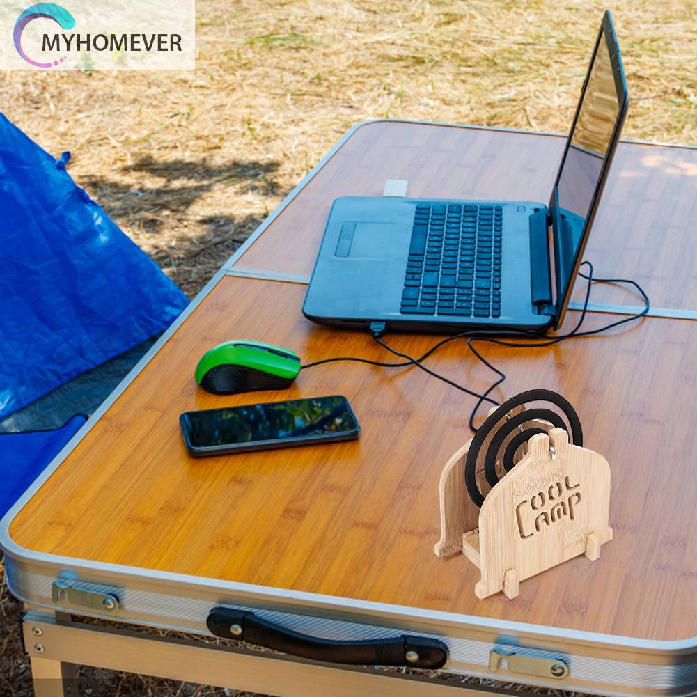 Giá Đỡ Nhang Muỗi Bằng Tre Phong Cách Cổ Điển Tiện Dụng Cho Cắm Trại