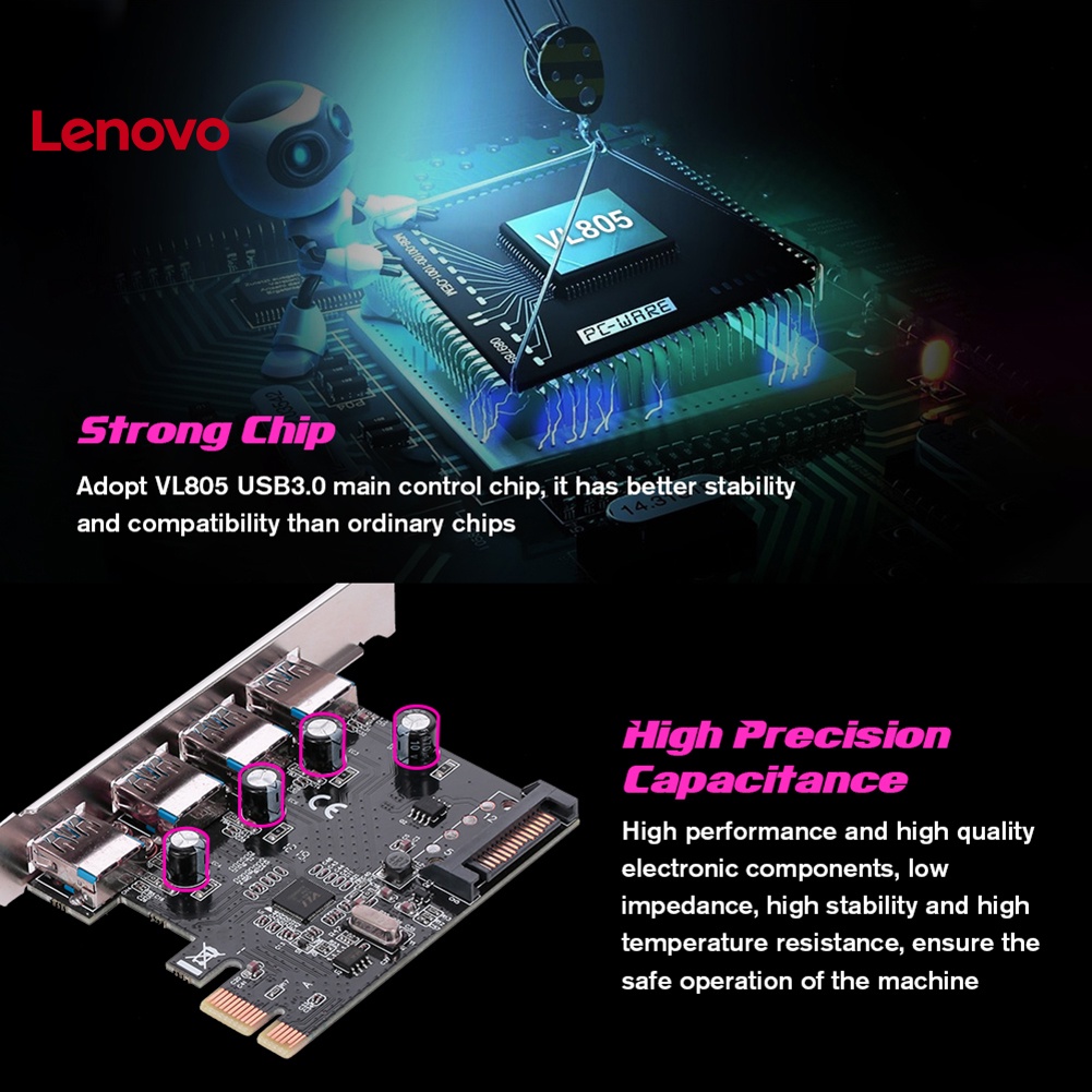 Bộ ChuyểN ĐổI 4 CổNg 5Gbps USB 3.0 Pcie SATA Cho Windows XP / 10