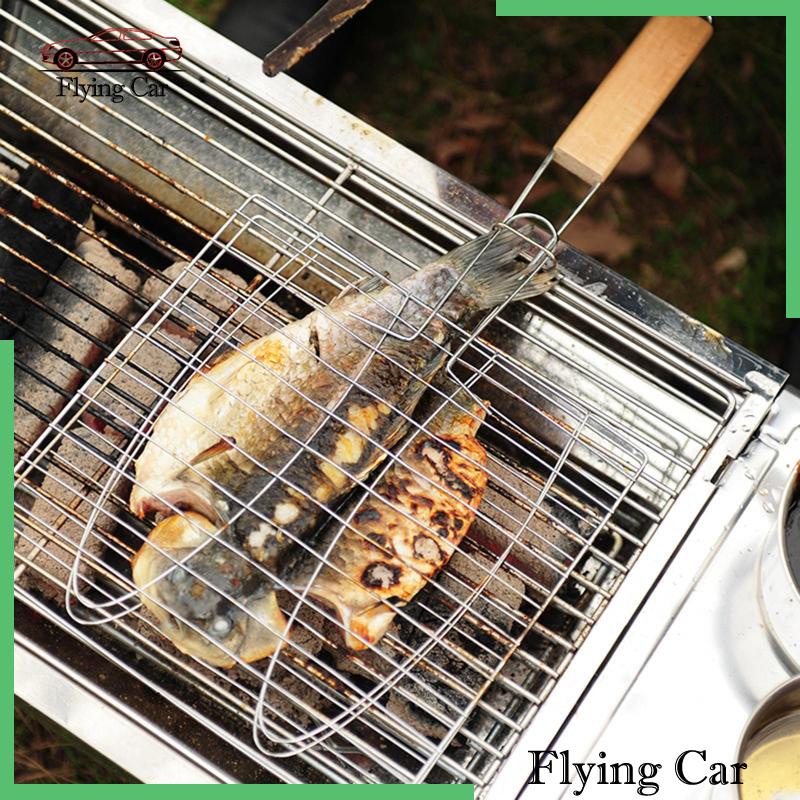 Giỏ Nướng Cá Bằng Kim Loại Có Tay Cầm Tiện Dụng Khi Đi Dã Ngoại