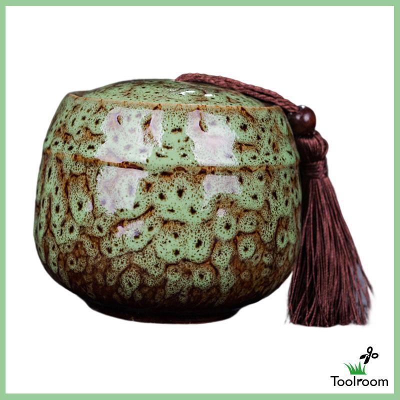 Hũ Đựng Trà / Gừng Bằng Sứ Có Nắp Đậy Trang Trí Nhà Cửa / Nông Trại