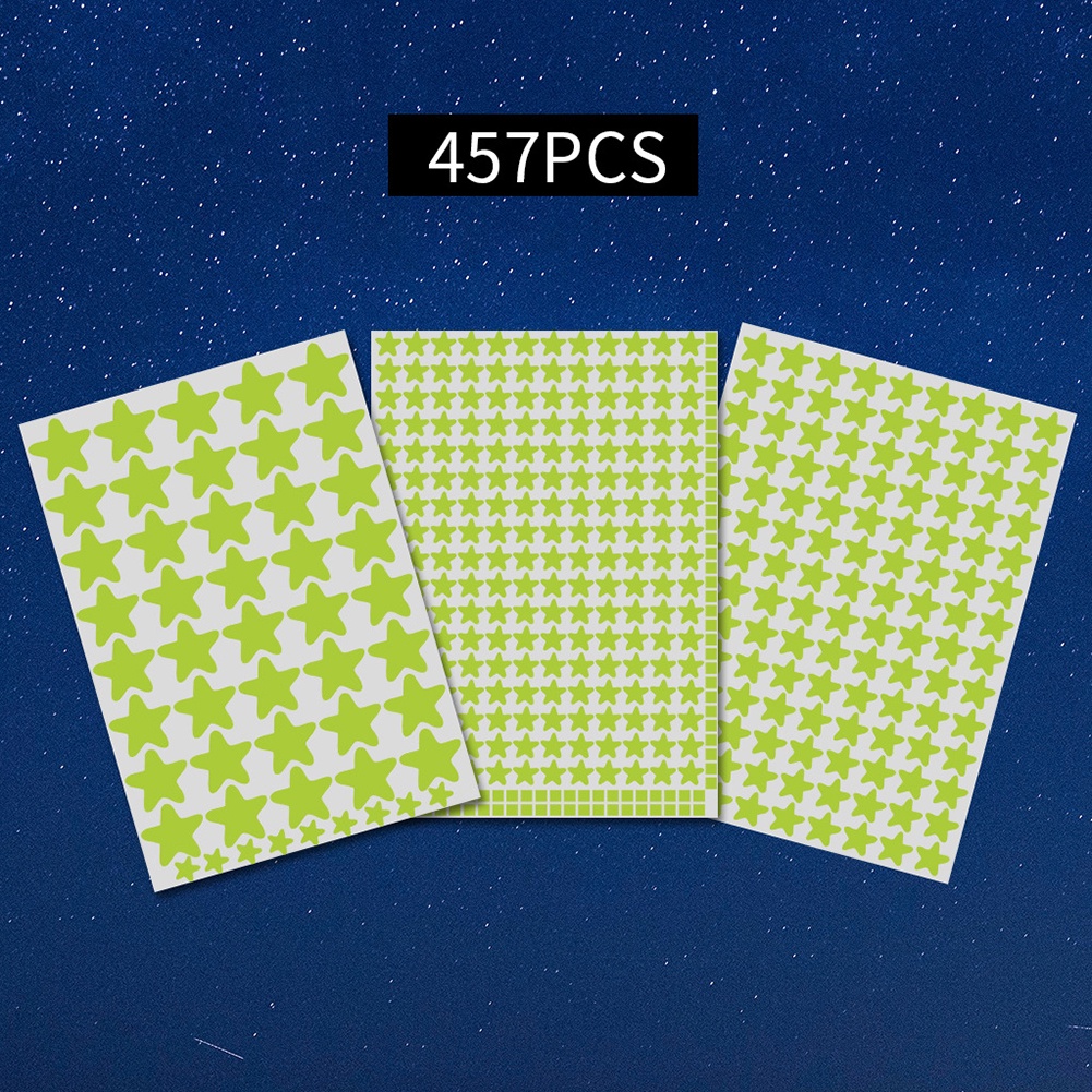 (Bất Ngờ) 457 Ngôi Sao Dạ Quang Dán Trang Trí Phòng Trẻ Em