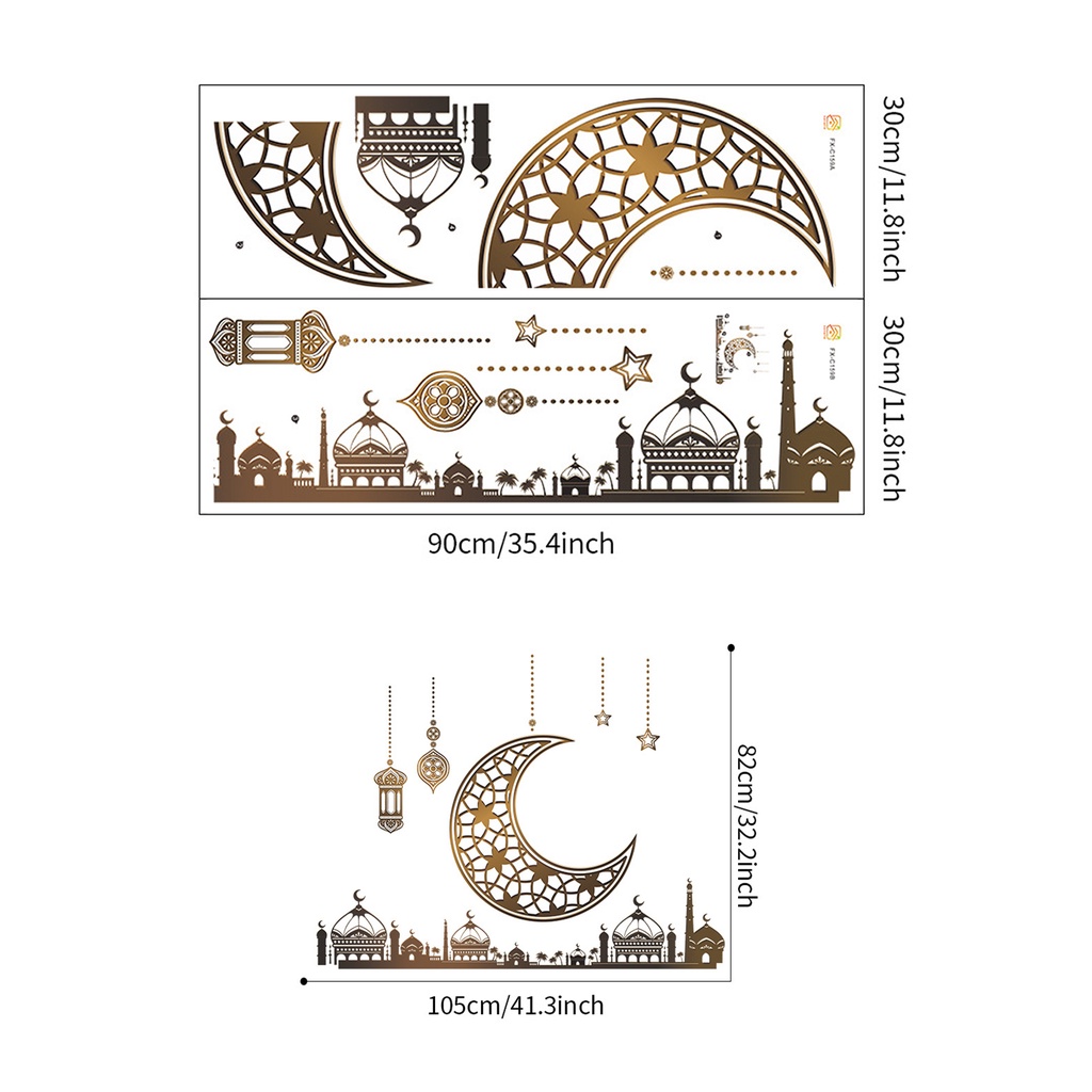 Bộ 2 Miếng Dán Tường Bằng PVC Chống Nước Không Cần Khoan Thân Thiện Với Môi Trường Trang Trí Phòng Ngủ