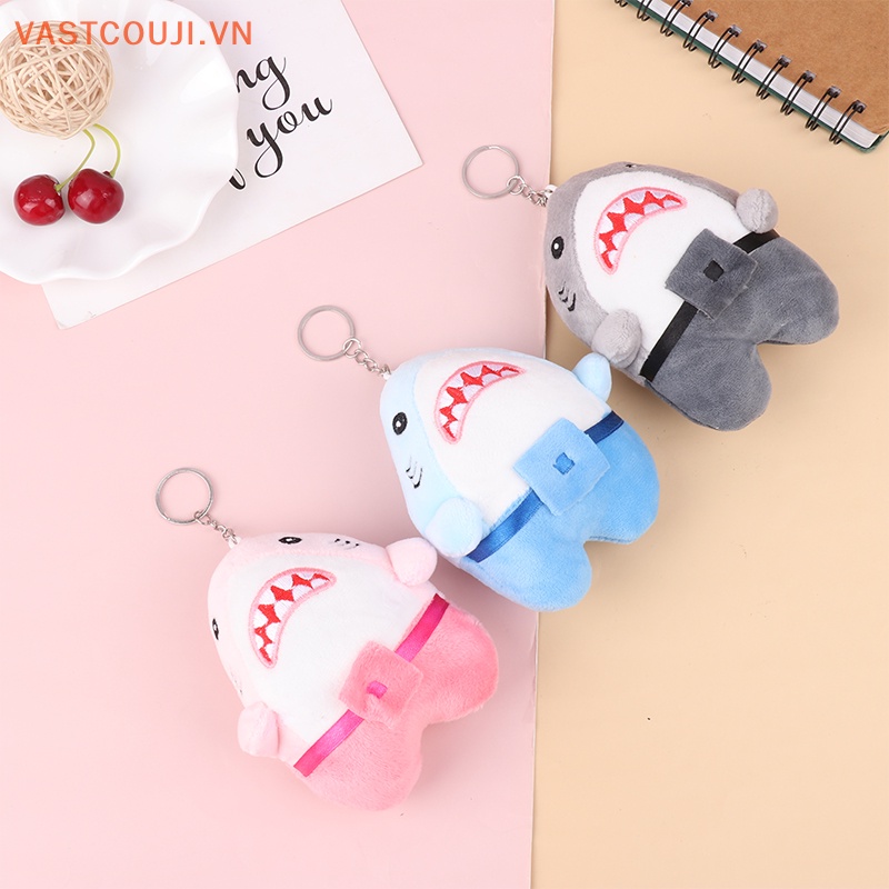 1 Móc Khóa Hình Cá Mập Nhồi Bông Răng To Ngộ Nghĩnh