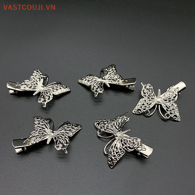 Kẹp Tóc Hình Bướm Bằng Bạc Phong Cách Vintage Cho Nữ